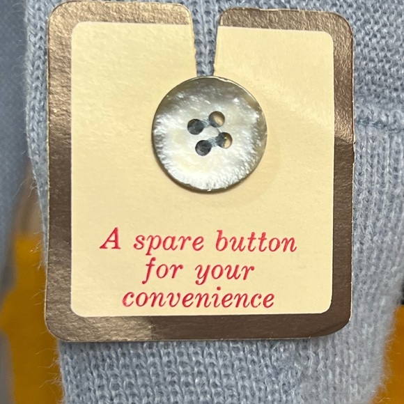 Heather Soft Blue Cardigan Lord Jeff 100% Orlon Sweater – 1960s-1970s - Picture 8 of 15